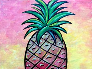 New video: ‘Pretty Pineapple’ how to paint a pineapple, real-time