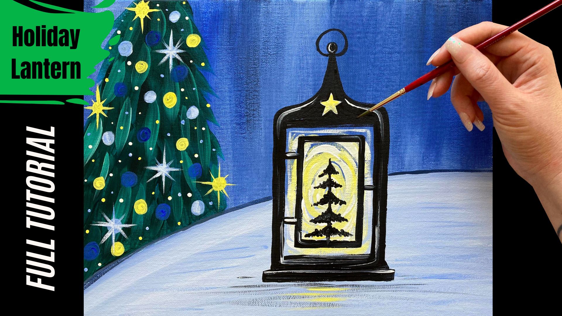 New video:🎄EP138 'Holiday Lantern' easy acrylic painting tutorial