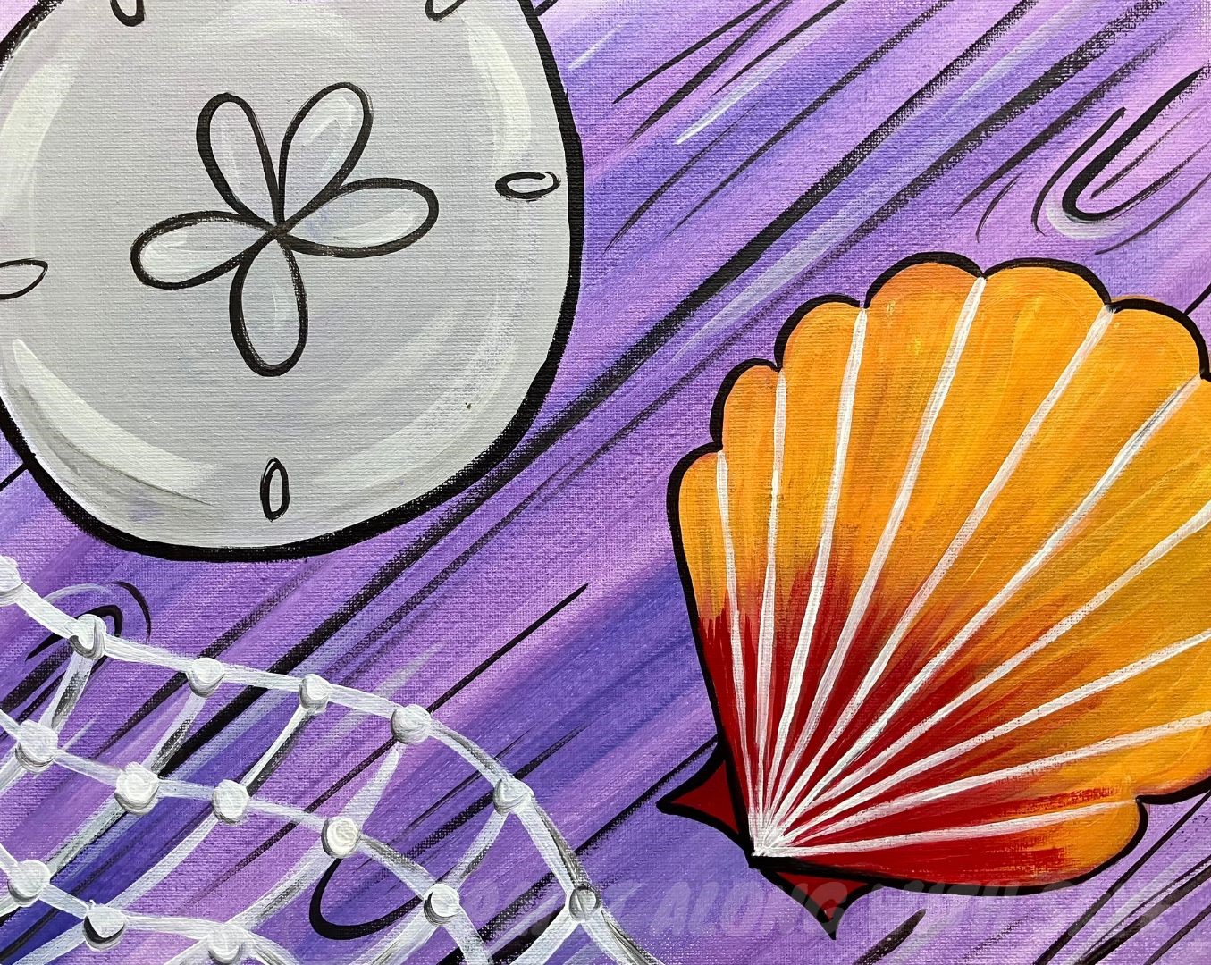 Beachcomber's Bounty acrylic painting by Skye Pratt