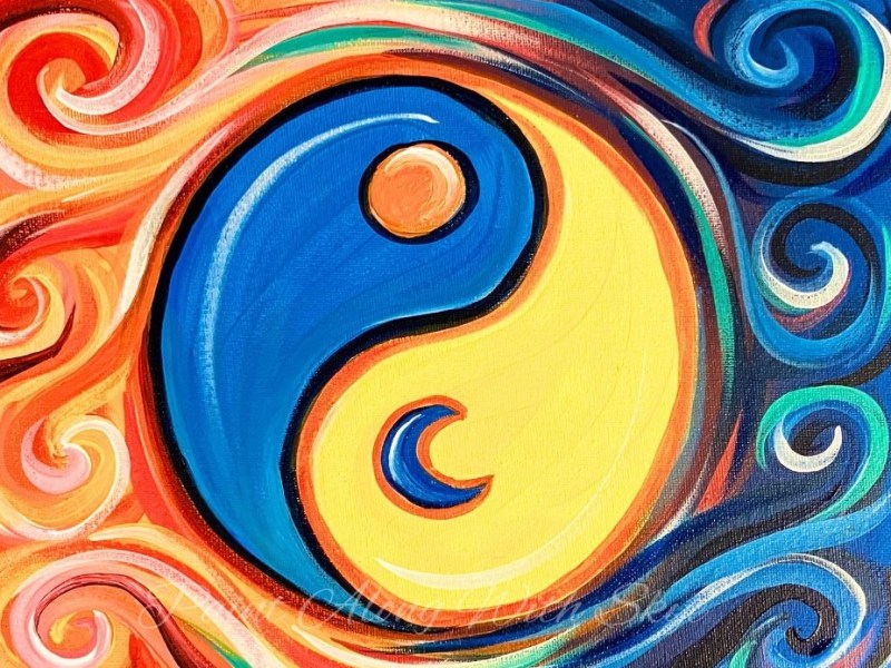 How to Paint a Sun and Moon Yin Yang (EASY&nbsp;Step-by-Step)