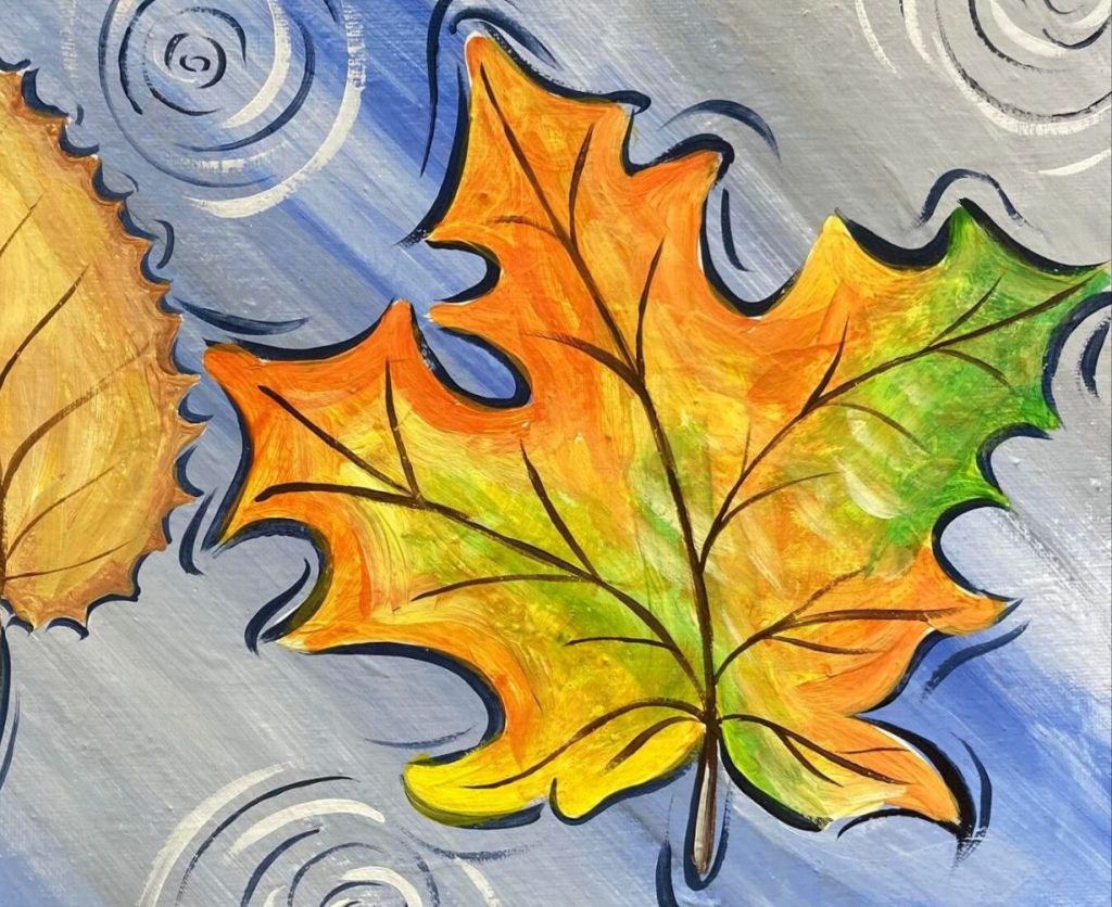 Autumn Leaves acrylic painting by Skye Pratt