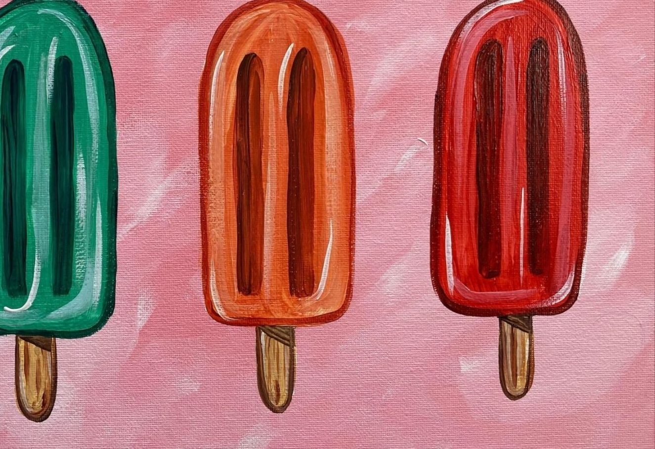 Summer Popsicles acrylic painting by Skye Pratt