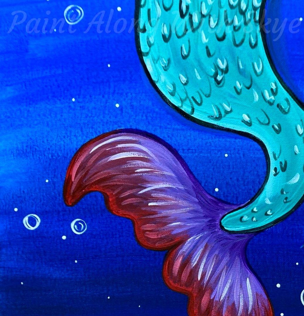 Mermaid Tail acrylic painting by Skye Pratt