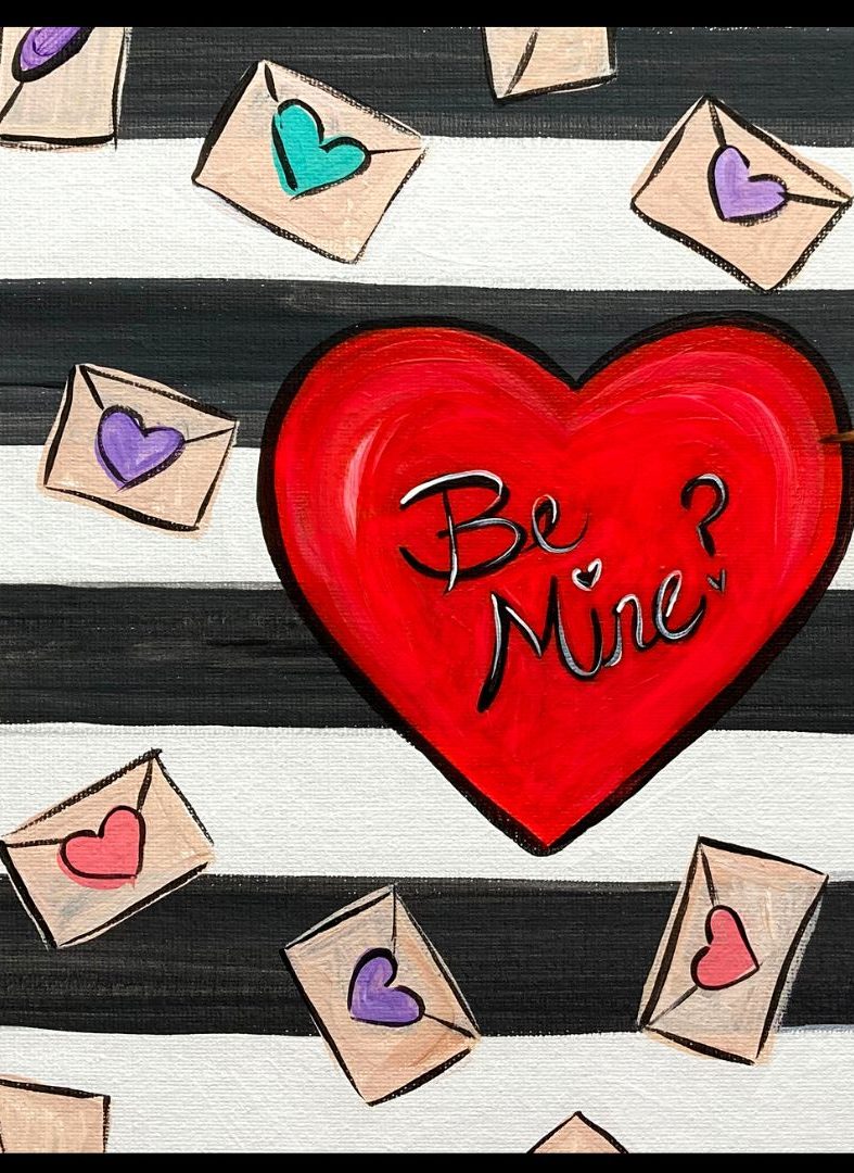 Be My Valentine acrylic painting by Skye Pratt