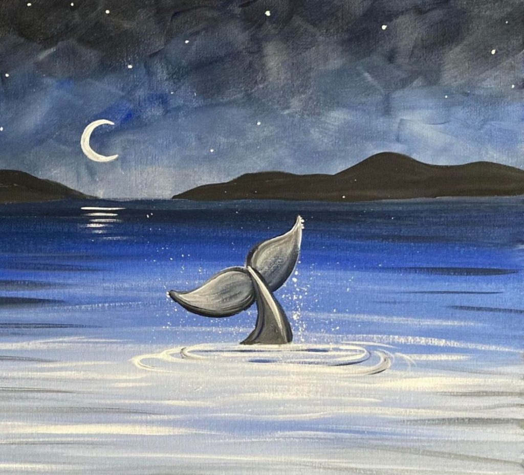 Whale Tail acrylic painting by Skye Pratt