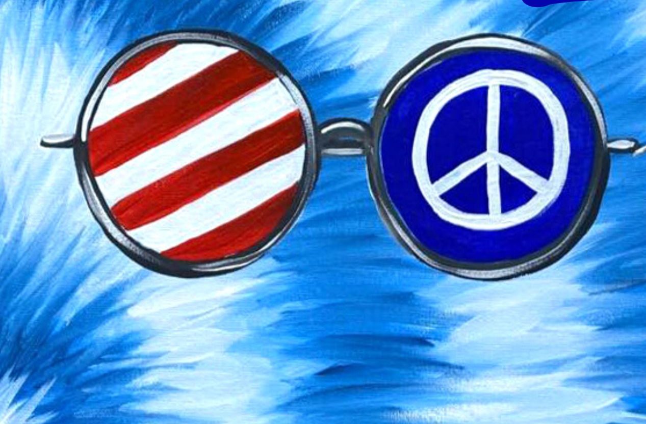 Peace Glasses acrylic painting by Skye Pratt