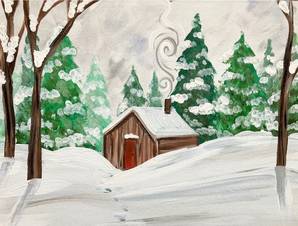 Snowed In acrylic painting by Skye Pratt