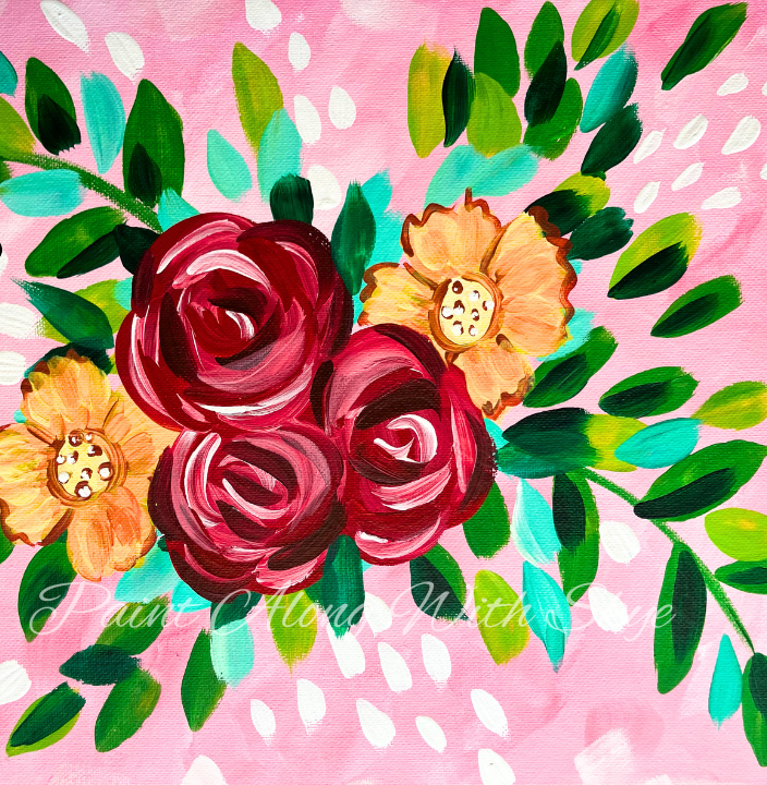 Mother's Day Bouquet acrylic painting by Skye Pratt