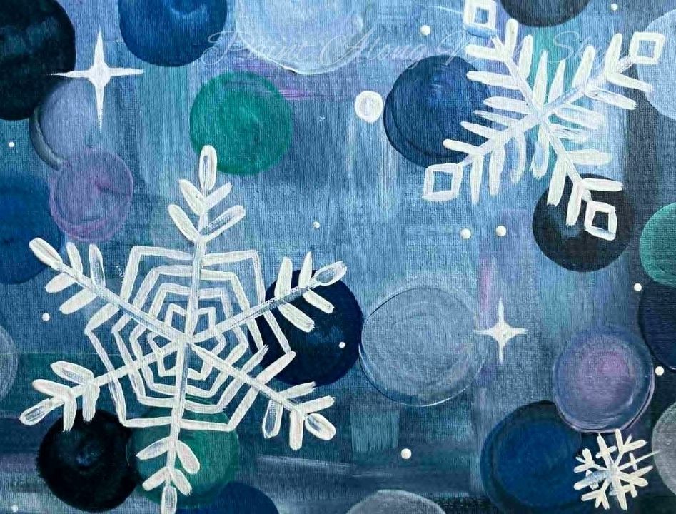 Let It Snow acrylic painting by Skye Pratt